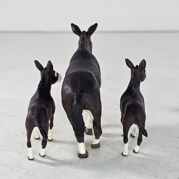 Ertl Farm Animal Mule Figurine Set Of 3 Collectibles 1999 Vintage Pieces - Picture 8 of 11
